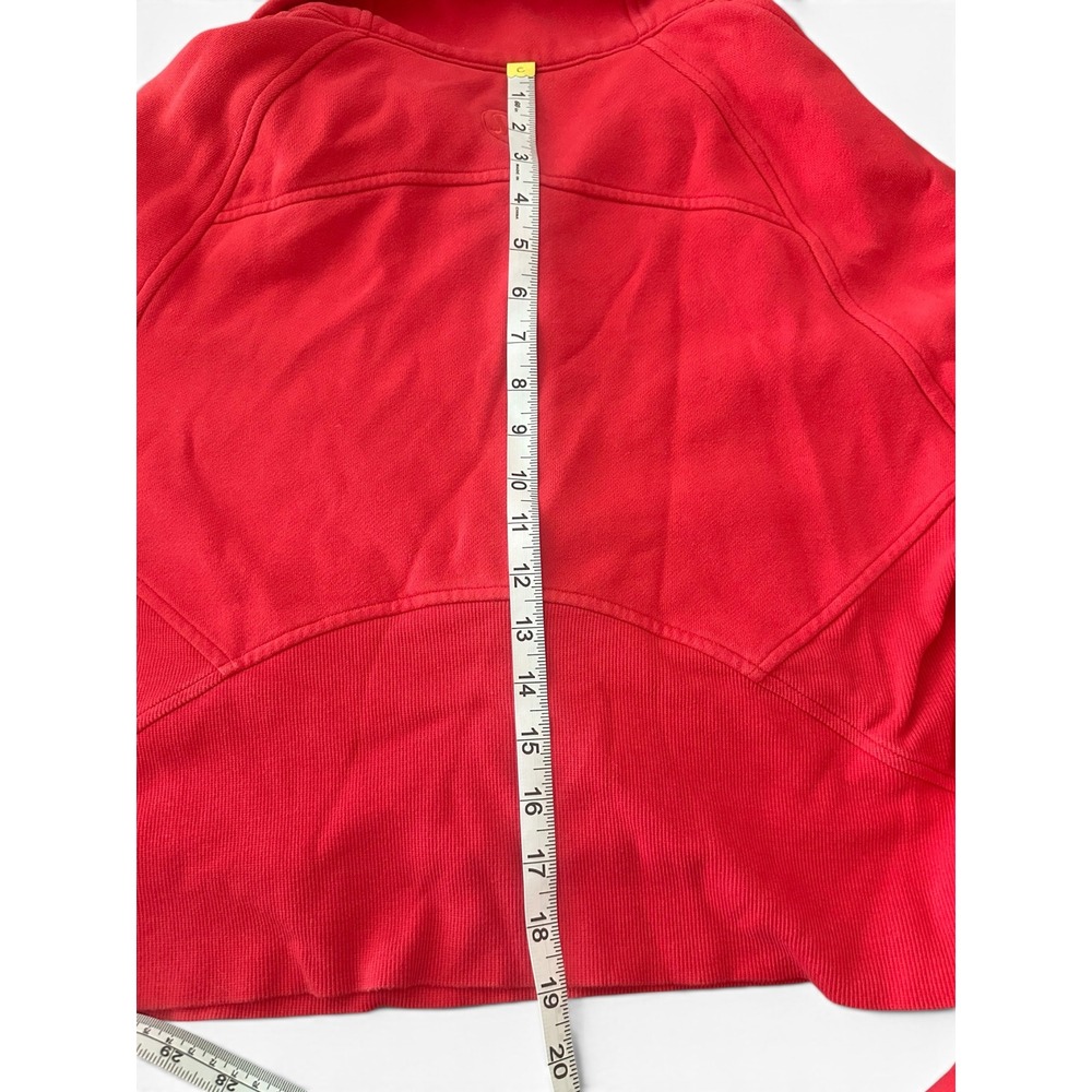 Lululemon Scuba Oversized Funnel Neck Half Zip Carnation Red M/L - Picture 5 of 9